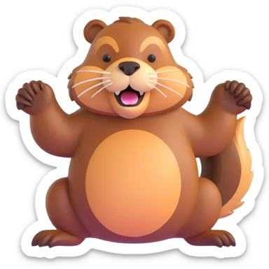angry beaver sticker