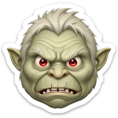  Scary troll face sticker