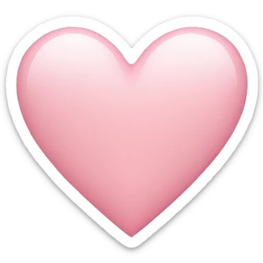 light pink heart sticker