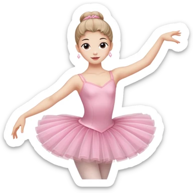 Make a ballerina Nutcracker pink sticker