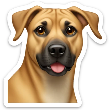 Black mouth cur dog sticker