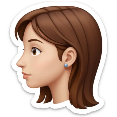 Girl with big Nose, side view sticker