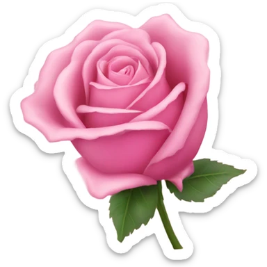 a single pink rose sticker