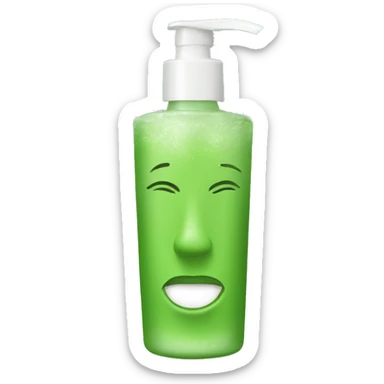 green tea face wash product sticker