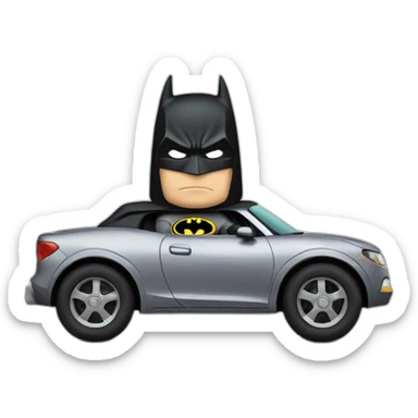 Batman on a car sticker