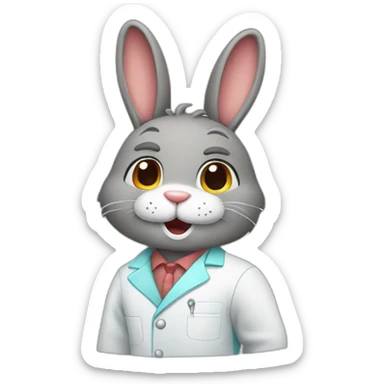 A dentist bunny sticker