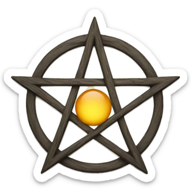 pentagram with a circle sticker
