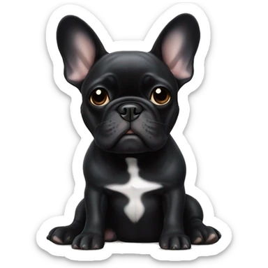 black french bulldog sticker