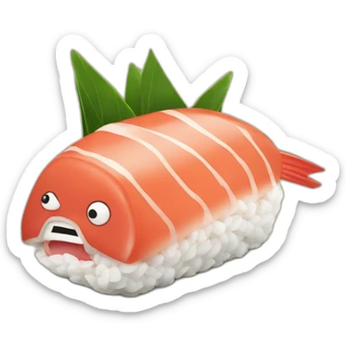 Rampaging Tuna Nigiri Sushi sticker