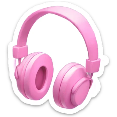 Pink aesthetic headphones  sticker