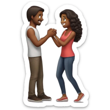 A man proposes to a girl sticker