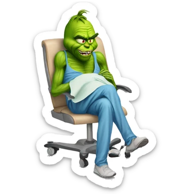 knee surgery (the grinch) sticker