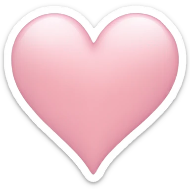 light pink heart sticker