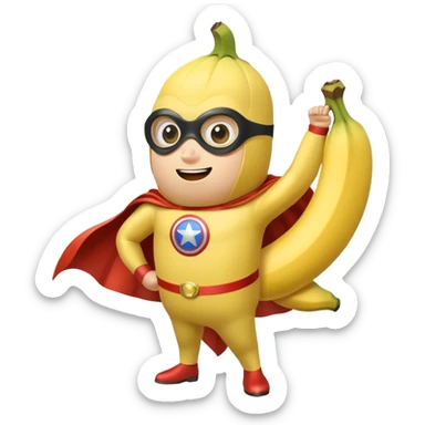 banana as superhuman sticker