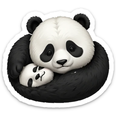 panda sleeping emoji with ZZZ above the head sticker