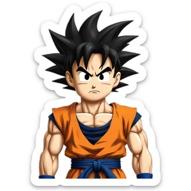 Son Goku angry turn into super sayan sticker