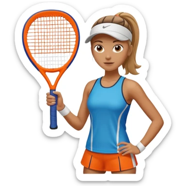 women after padel with 1 padel racket sticker