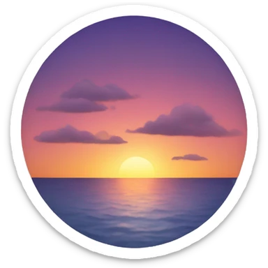 sunset sticker