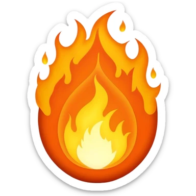 An oval ball of Flames with a long black vertical slit down the center sticker