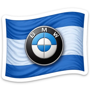 Bmw logo flag sticker