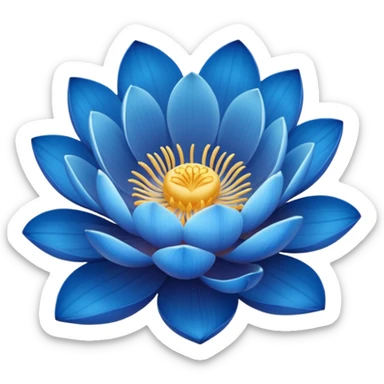 blie lotus flower sticker