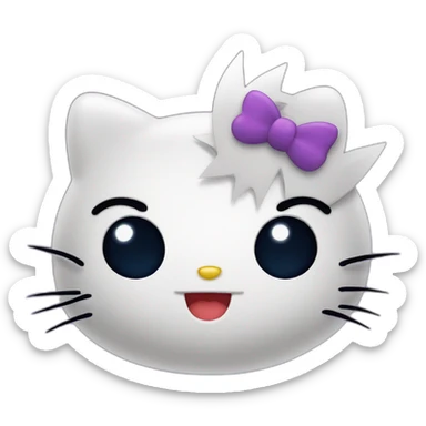 hello kitty with gengar sticker