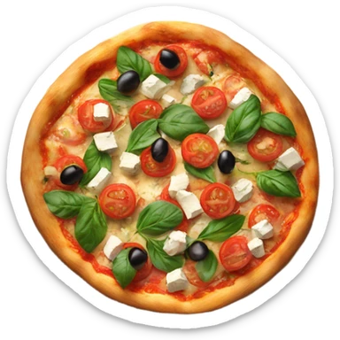 pizza and greek sticker