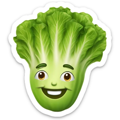 lettuce with happy face sticker