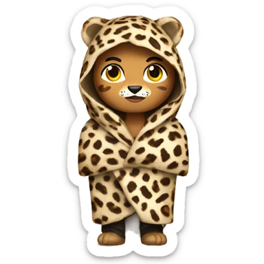 A why burrito wrapped in a leopard coat  sticker