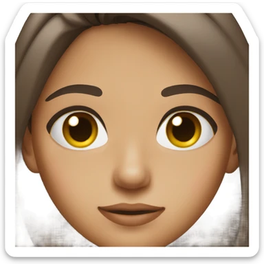 Girl brunette with brow eyes  sticker