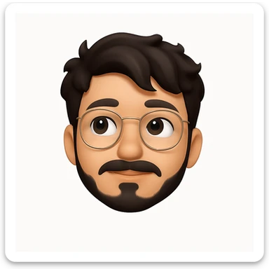 Create a front-facing 3D emoji-style head of a handsome man based on the reference photo. Keep facial features recognizable but stylized like a modern emoji: smooth, clean, expressive. Eyes looking slightly upward, as if thinking or imagining. Only the head, no body. Use soft 3D shading and a white background. No text. sticker