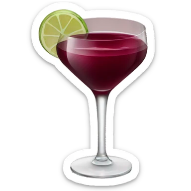 Burgundy cocktail sticker