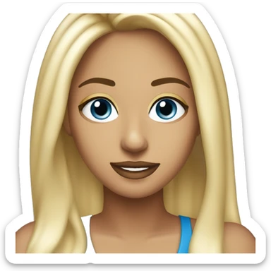 CHANTEUSE HISPANIC BLONDE AUX YEUX BLEU sticker