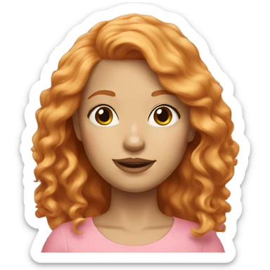strawberry blonde haired girl sticker