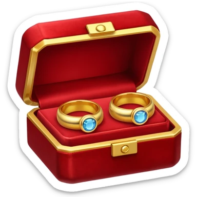 Couple of ring in red box sticker