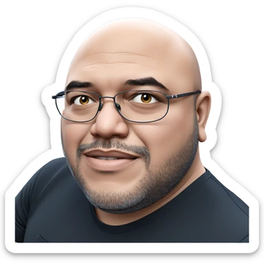 male portrait in black shirt sticker