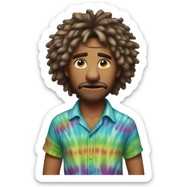 Angry hippie sticker