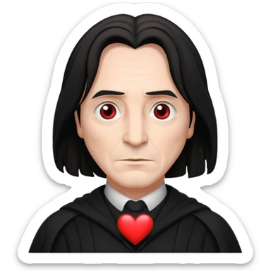 Severus Snape with heart eyes emoji sticker