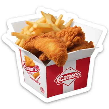 raising canes box combo sticker