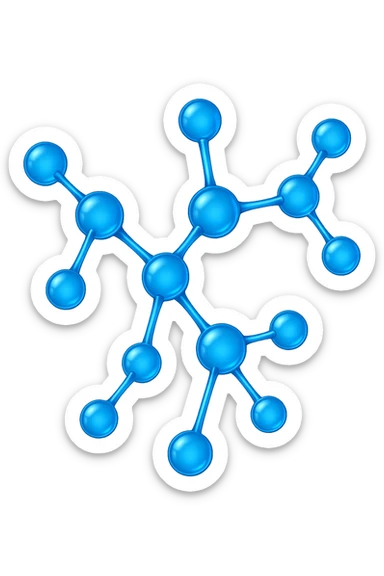 MOLECOLA CHIMICA BLU ELETTRICO sticker