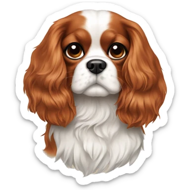 cavalier king charles spaniel in home sticker