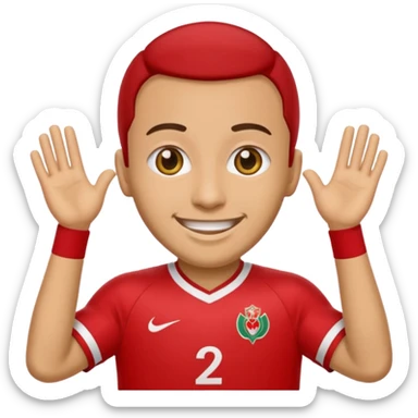 Create me an emoji that wears wydad shirt sticker