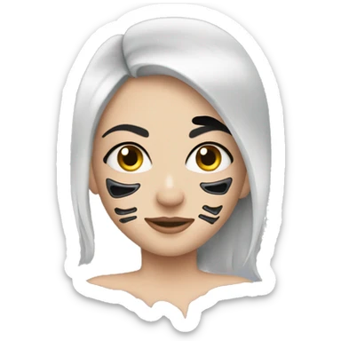 Cara de mascara e bone sticker