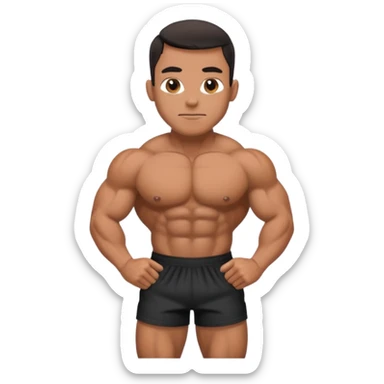 bodybuilder wearing black sticker