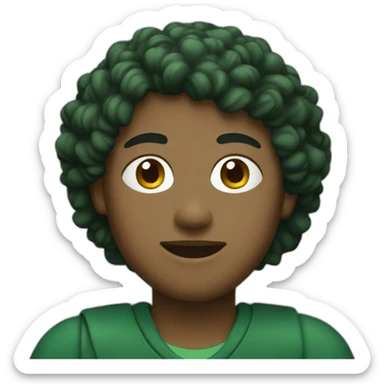 A rookie with forest-green clothes sticker