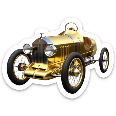  1955 Rolls Royce lowered powerful C-3PO racing cyclekart with advanced rugged independent suspension, power steering and disc brakes  sticker