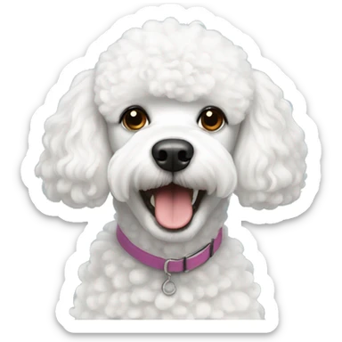 White poodle sticker
