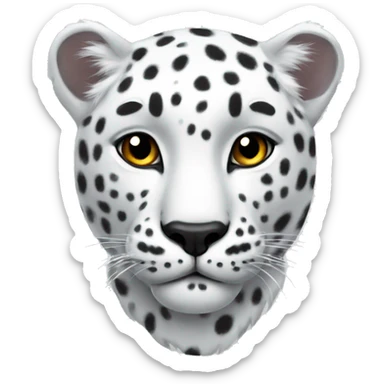 white leopard sticker