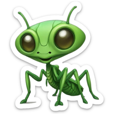 Mantis alien sticker