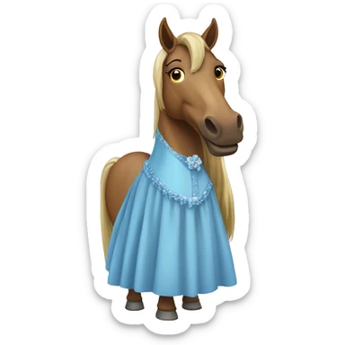a horse wearing a dress sticker
